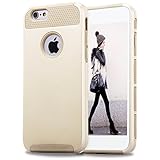 Ailun Phone Case Compatible with iPhone 6s iPhone 6 Soft TPU Bumper Hard Shell Solid PC Back Shock Absorption Anti Scratch Hybrid Dual Layer Slim Cover Siania Retail Package Gold