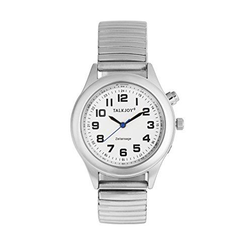 Profi Damen Sprechende Armbanduhr Silber Uhr Senioren Blindenuhr Sprachfunktion Cover