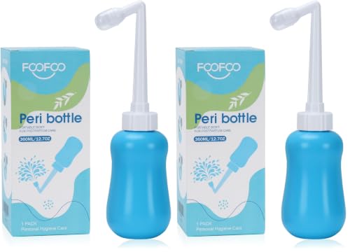 Image of Peri Bottle for Postpartum Care, Postpartum Essentials, Feminine Care 12oz, Blue (Pack of 2)