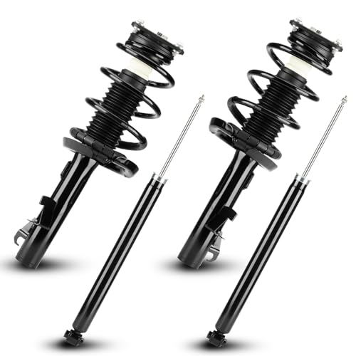 Front Rear Complete Struts Shock Absorbers with Coil Spring Fit for Mazda 3 2004-2009 (Excluding Mazdaspeed SubModel), Replace 172263 172264 343412 (Set of 4)