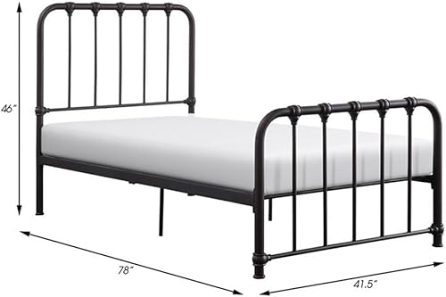 Miniatura 9 de Lexicon Leongatha Cama de metal, individual, naranja Naranja,Azul marino,Bronce oscuro