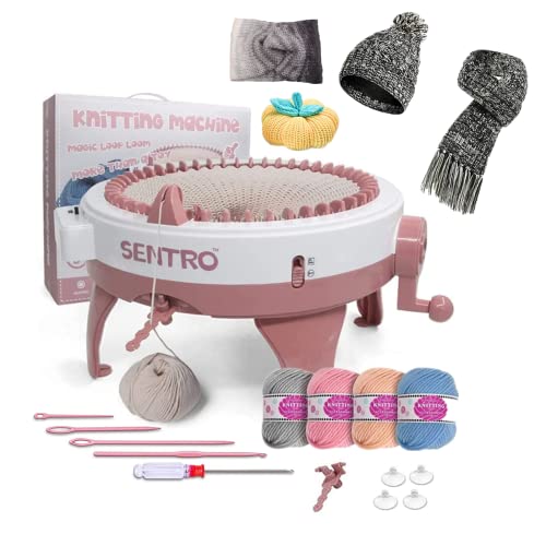 SENTRO Knitting Machine 48 Needles, Smart Weaving...