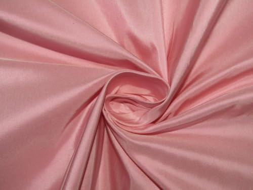 Tissu taffetas de soie rose clair 137 cm idéal pour robe de mariée TAF185