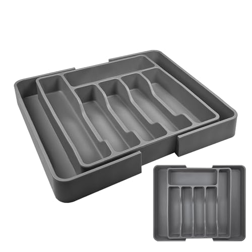 Organizer per posate e cassetti, portaposate per , divisorio in silicone per riporre utensili da cucina, portaposate e portaposate, divisori per utensili per posate, forbici