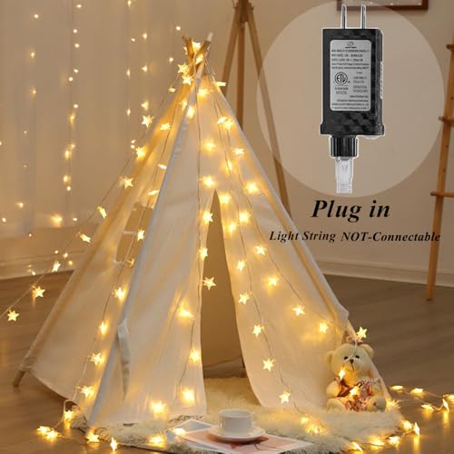Elavika STL004-120-XING 50Ft Star String Lights, 120 Led Plug In Hanging Lights For Bedroom With Remote, Waterproof 8 Modes Fairy Lights For Indoor Outdoor Christmas Tree Room Classroom Tent Decor thumb #5
