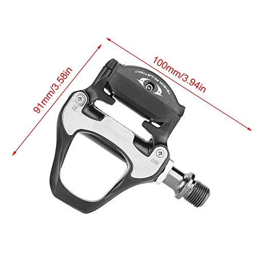 image for Vbestlife Road Bike Pedals with Cleats 1 Pair Aluminum Alloy Float Sel