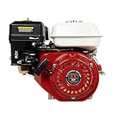 LGXSHOP 6.5HP 200cc Gas Engine Horizontal Shaft, 4 Stroke OHV Single Cylinder Gasoline Engine, Shaft 0.79