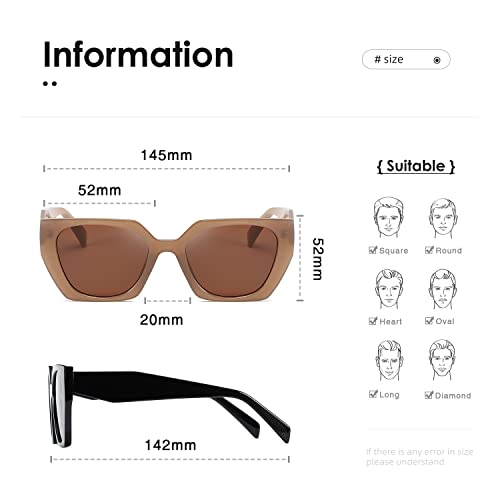 kimorn Sunglasses Womens and Men Trendy Retro Trendy Sun Glasses K13544
