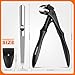 DRMODE Toenail Clippers for Thick Toenails for Seniors, Upgraded Long Handled Angled Head Toe Nail Clippers for Men Thick Nails with Wide Opening, Large Finger Nail Clippers Adult with Catcher