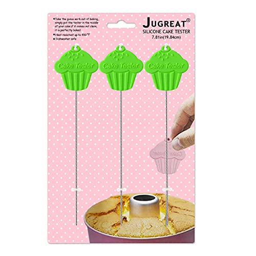 Jugreat Christmas Gifts Cake Tester Needle,3 Pcs Stainless Steel Reusable Metal Cake Tester For Christmas Baking Gifts,Kitchen Home Bakery Bread Tester,Green #TOP23