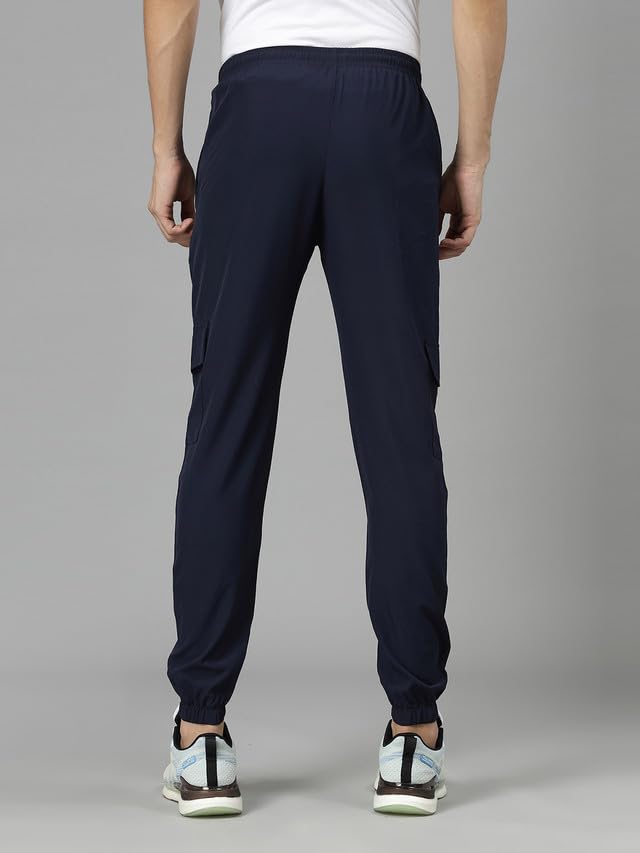 Image of Selvia Men's Crepe Full Elastic Sport Wear Slim Fit Track Pant