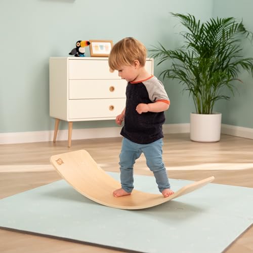 TP Toys, Active-Tots Pikler Style Wooden Balance Board, Indoor Use for Baby and Toddler, Wobble Board, Kids Balance Board, Indoor Developmental Play, Montessori Play for Ages 12 months+ - Image 3