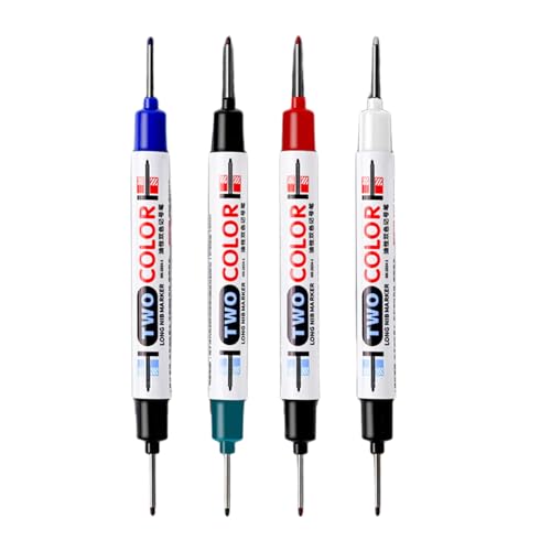 ADYJAN Nib Marker, 10pcs Double Long Nib Marker Pens, Construction Pen, Longer Head Deep-Hole Markers Pens Waterproofs, Permanent Metal Marking Pen for Marking on Metal Wood Glass Ceramic - Image 7