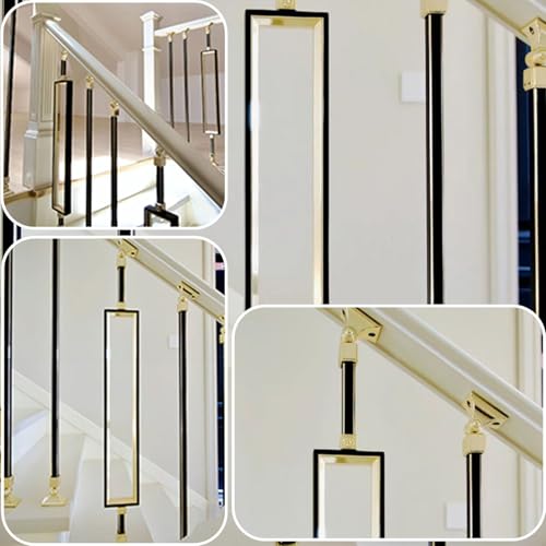 Balaustres metálicos ajustables para transformar la escalera del salón con diseño moderno 5