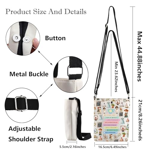 G2TUP Anne Shirley Crossbody Bag Anne Shirley Lover Gifts Anne Book Shoulder Bag Green Gables Gifts2