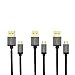 Price comparison product image KabelDirekt  3 x 0.5m Micro USB Cable (USB 2.0, Synch & Charge Cable, nylon) PRO Series