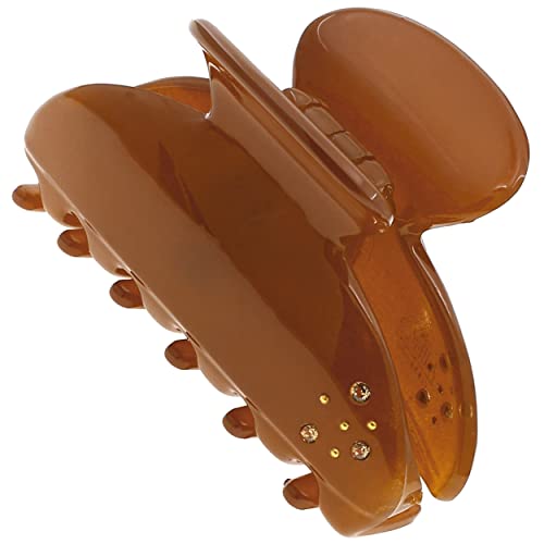 Camila Paris CP3426 French Hair Clips for Women, 2.75" Medium Claw Clips for Thick Hair, Dark Blue Claw Clip with Premium Crystals, Strong Hold No Slip Accessories Clip for Women, Made in France