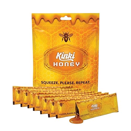Kinki Honey Packs for Men and Women - 8 Pack (20g each) of USA-Made Plant-Based, Holistic Honey Packets for Couples to Enhance Performance, Increase Energy, & Improve Romantic Engagements