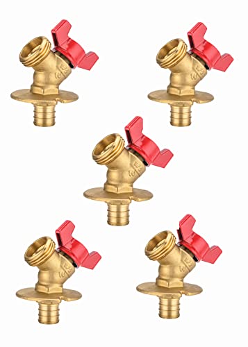 Five EFIELD 3/4-inch PEX sillcock faucets