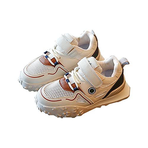 Big Girls Summer New Mesh Sport Shoes Rubber Sole Walking Breathable Shoes Little Girls (Brown, 9.5 Little Child)