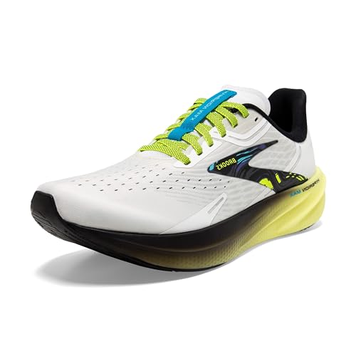 Brooks Men’s Hyperion Max Neutral Running Shoe, White/Black/Nightlife - Limited, 44 EU