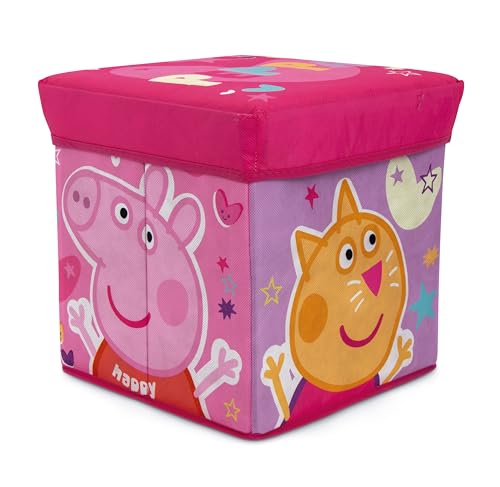 ARDITEX - Cube Pliable pour Enfants Peppa Pig avec Couvercle rembourré et Fonction Assise - Licence Officielle Peppa Pig - 30x30x30 cm - Coffre de Rangement...