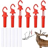 Threehoney 6 Pcs Leak Proof Drop Wick with Replacement Felts Air Tight Scent Dispenser with Rain Protection Easy to Use for Hunting(Red)