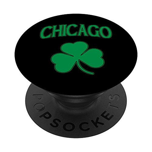 Chicago Irish Shamrock St Patricks Day Hombres Mujeres Niños PopSockets PopGrip Intercambiable