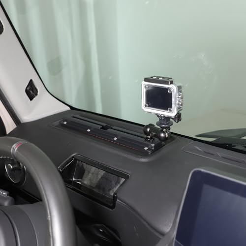 Qiosreui Metal Dash Mount Phone Holder for INEOS Grenadier 2020-2026 Accessories, Dash Platform Mount Phone Holder Bracket, Adjustable Dashboard Cell Phone Stand Bracket Expansion Platform (Black-F) by Qiosreui - Image 6