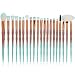 Eye Brush Set, 20 pcs Unicorn Eyeshadow Eyeliner Blending Crease Kit Makeup Brushes Make Up Foundation Eyebrow Eyeliner Blush Cosmetic Concealer Brushes (Green)