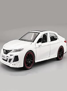 نموذج سيارة مصنوع من خليط معدني بمقياس 1:24 لعبة معدنية محاكاة الصوت والضوء للاطفال هدية بيضاء