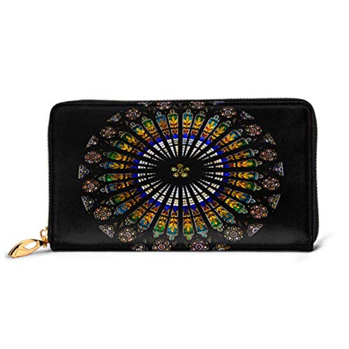 Preisvergleich Produktbild JHGFG Mode Handtasche Reißverschluss Brieftasche Interieur Kathedrale Notre Dame Straßburg Elsass Telefon Clutch Geldbörse Abendkupplung Blocking Leder Brieftasche Multi Card