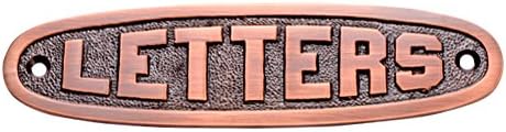 Adonai Hardware Letters Brass Door Sign (Antique Copper)
