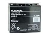 Ultramax 22Ah12V AGM/GEL BATTERIA DEL CARRELLO DA GOLF (18+ Fori) MOCAD, FRASER