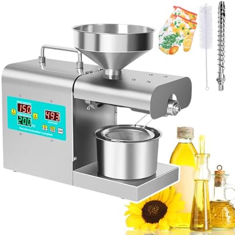 Máquina Prensa Óleo,Extrator Prensa Óleo Elétrico Automático Quen...