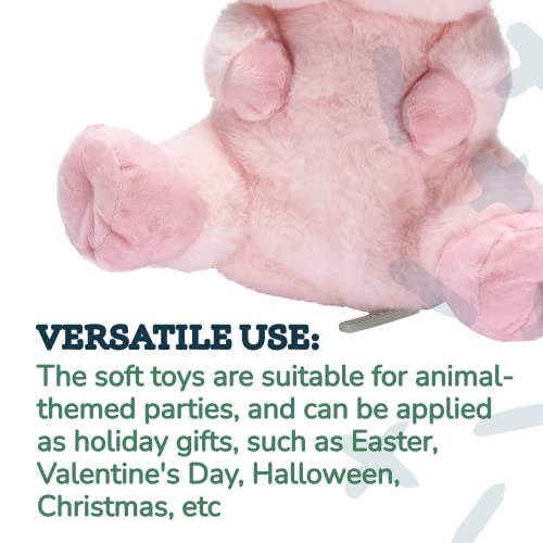 Wonder Products Pig Stuffed Animal - Mom & Little Babies Plush Set - Cute Stuffed Plushie Piggy - Softest, Warmies, Fluffy Farm Animal Toy- Squishy Guinea Piglet Stuffed Animal Gift For Kids, Girls #TOP4