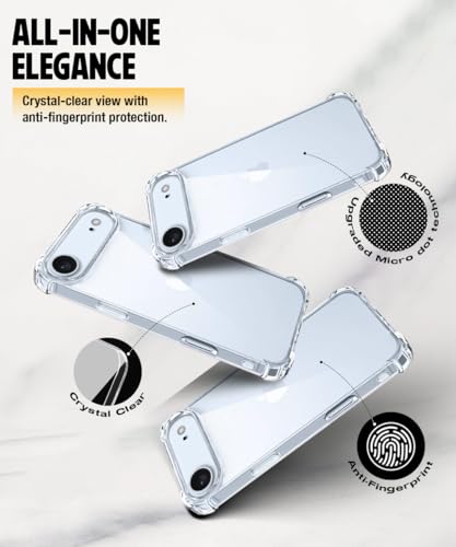 Image of WOW IMAGINE Clear Back Cover Case for iPhone 17 Air | Shockproof Soft TPU Case | Cushioned Edges for Ultimate Protection Back Cover Case - Transparent