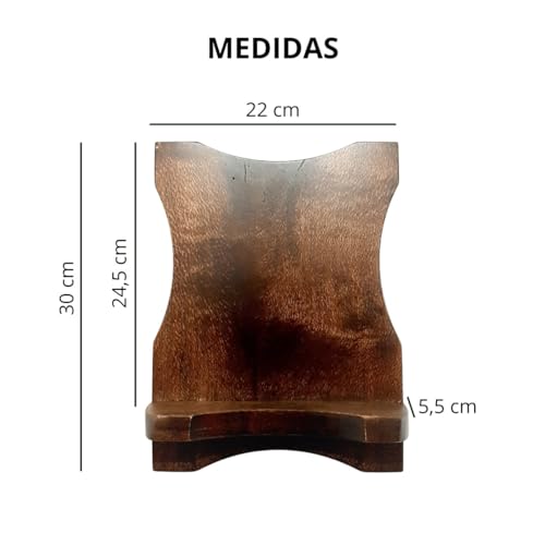 Porta Bíblia em madeira natural - Suporte para Bíblia