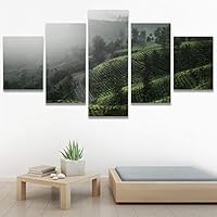 SIGNWIN 5 Panel Canvas Wall Art Greenlands for Home Decorations Ready to Hang - 60