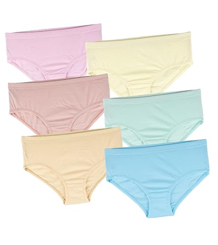 Image of SHINE STAR Women's Pack of 6 Full Coverage Hipster Panty 100% Super Combed Cotton Fabric with Inner Elastic Waistband Multicolour