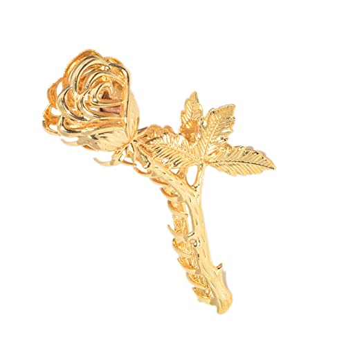 Hair Claw Clips Flower Hair Clips，Metal Hair Clips For Womens，Exquisite Rose Flowers Hair Clips, Crystal Rose Hair Accessories Thick Hair For Women Girls Gifts #TOP1