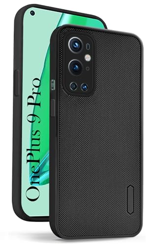 Image of Jkobi Back Cover Case for OnePlus 9 Pro (Textured Grip Design | Camera Protetion | Slim and Light Weight | Soft Touch and Feel | Black)