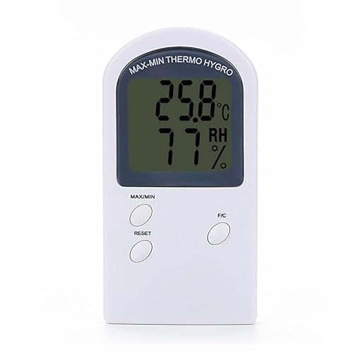 ABS White Digital Electronic Thermometer Hygrometer Household Large Screen