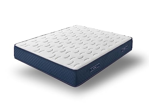 Dupen Colchón con muelles ensacados, colchón Compacto Visco 27 cm firmeza Media con Airdream, tecnología Pocket Tech Box, Lana Natural reciclada y algodón Natural Reciclado. Medidas: 105 x 190 cm