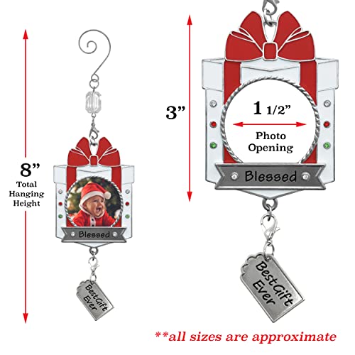 Blessed Christmas Baby Photo Ornament - Photo Xmas Ornament - Baby Keepsake Ornament - Gift/Storage Bag Included #TOP1