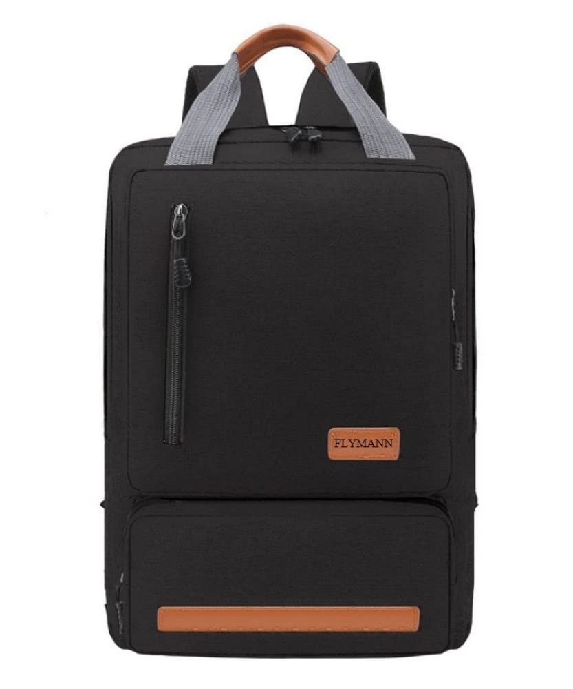 FLYMANN ECO-18 Laptop Backpack Mens Fashion Business Bag, College, Travel Bag Multi-function Casual Laptop Bag (BLACK) (B0BZ3YF11Y) Amazon Price History, Amazon Price Tracker