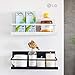 TIYOORTA Fridge Spice Rack Organizer Single Tier Magnetic Refrigerator Spice Storage Magnet Shelf, Black,1PC