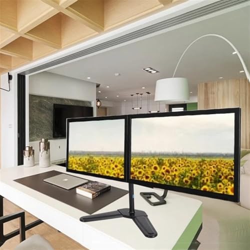 Support de bureau pour moniteur contre le mal de dos : bras réglable double écran acier - 8