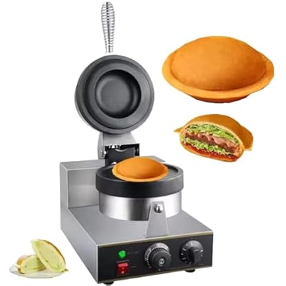 twostronking Elektrisches Burger-Waffeleisen, 1300 W, Mit Formdurchmesser 113,0 Mm, Tiefe 50 Mm, EIN-Knopf-Start, Doppelseitige Konstante Temperatur, Für Bäckereien, Restaurants