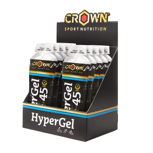 Crown Sport Nutrition HyperGel 45 | Gel Energético con 45 g de Carbohidratos en Ratio 1:0,8 + Sodio (165-400 mg) | Sin y con cafeína (80 mg/gel) | Textura fluida | Certificado Informed-Sport